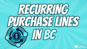 Recurring Purchase Lines in Dynamics 365 Business Central