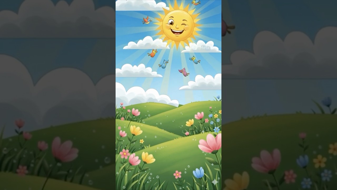 Good Morning Sunshine Poem for Kids 🌞 | Happy Nature Rhymes | Kids Learning Song 