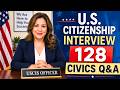 2026, New 128 Civics Questions for U.S. Citizenship Test | 128 Civics U.S. Naturalization Test #n400