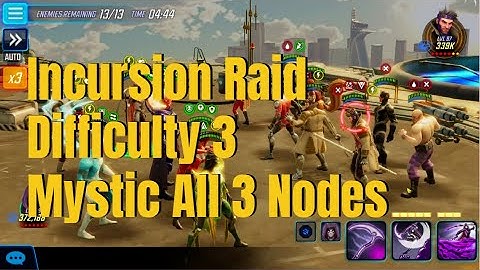 Incursion Raid - Difficulty 3 - Mystic Node 1, 2, & 3