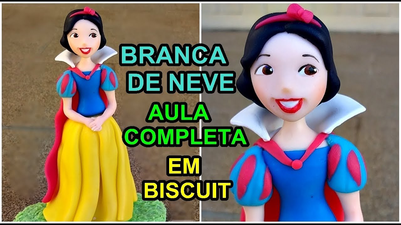 BRANCA DE NEVE EM BISCUIT- (SUPER FÁCIL) PASSO A PASSO COMPLETO - YouTube