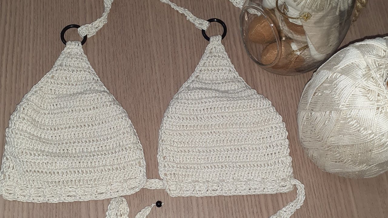 Biquíni croche com argolas parte 1