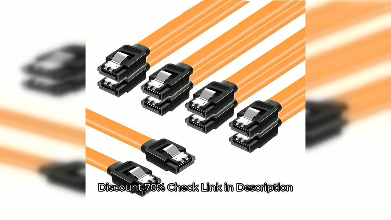 SATA III Cable, 6Gbps HDD SDD Data Cable, SATA 3.0 SATA Cable Locking Latch for SATA HDD, SSD, CD Dr