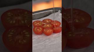 Drizzle honey over cherry tomatoes