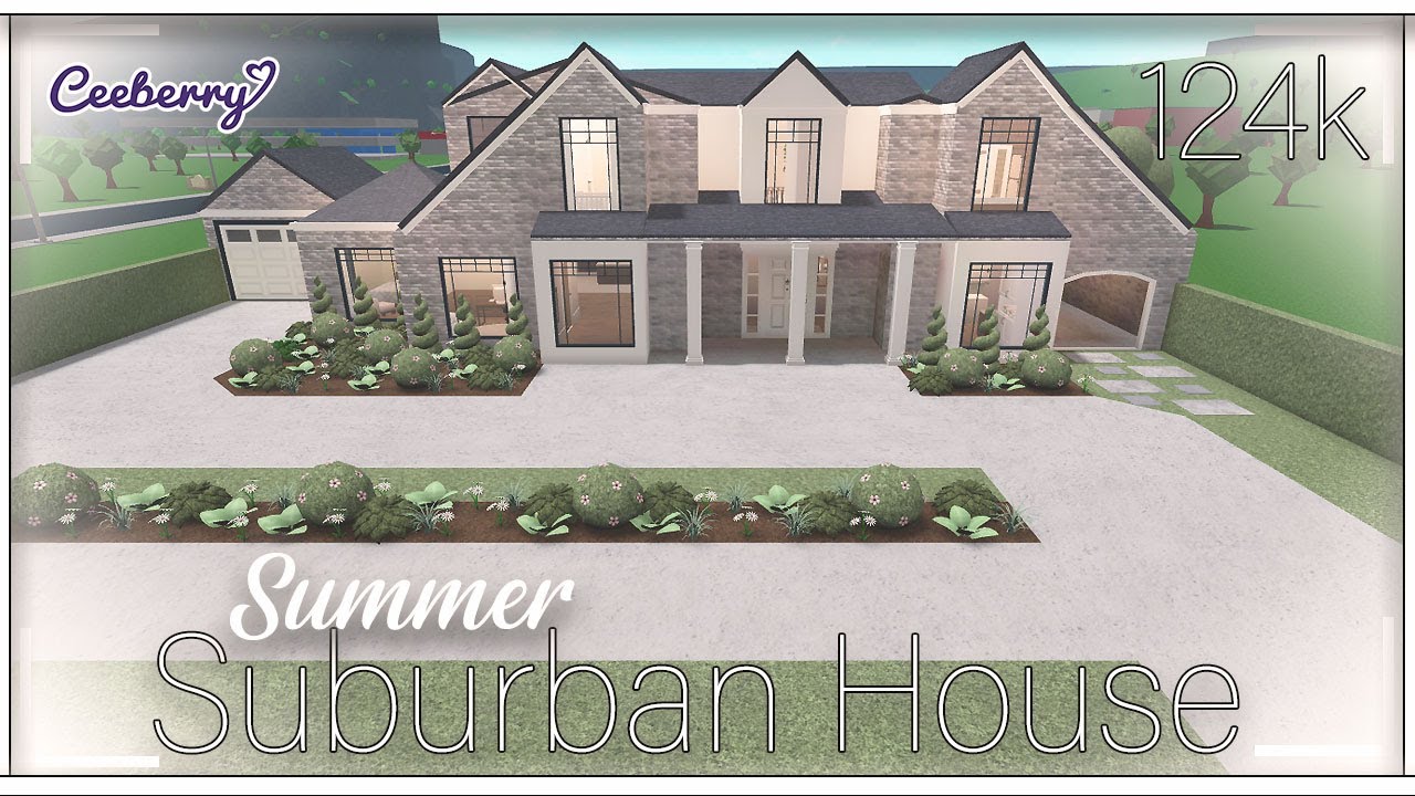 Bloxburg | Summer Suburban House 124k | Speed Build - YouTube
