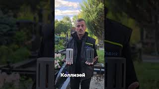 Лампады на могилу из черного гранита 'Тюльпан', 'Цилиндр' и из бетона 'Колизей'