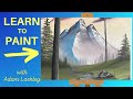 Mountain trail  painting tutorial  wet on wet oil painting for beginners