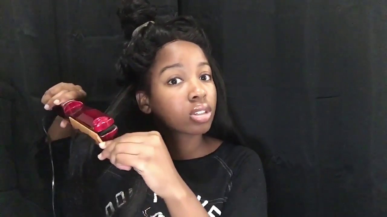 Curly To Straight Hair (Wig Tutorial) YouTube