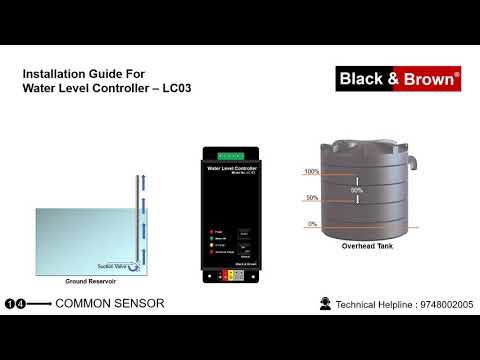 Submersible Pump Water Level Controller Installation Guide - LC03 - Black & Brown