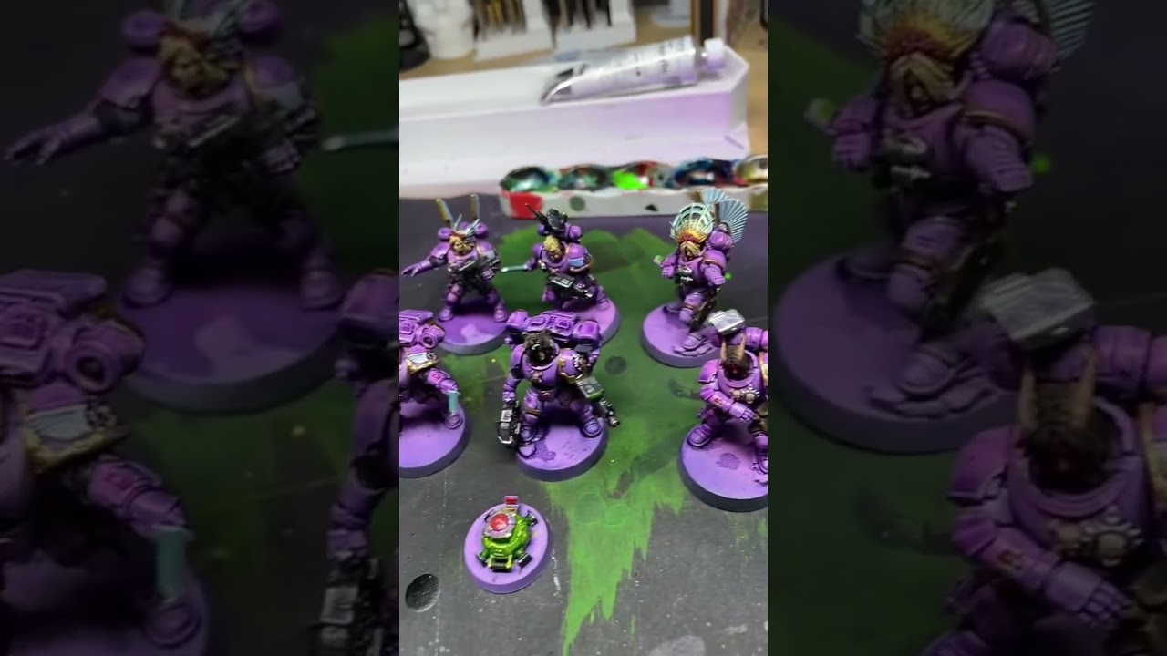 Pink and purple FEMALE Space Marines Pt. 4 - using good old washes as a hobby tool