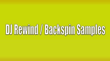 FREE Dancehall Sound Effects - DJ Rewind & Backspin Samples