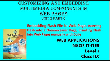 #Webapplications #NSQFIT  Embedding Flash File in Web Page | Web Applicatons  803 | NSQF IT Class 12