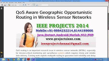QoS Aware Geographic Opportunistic Routing in Wireless Sensor Networks