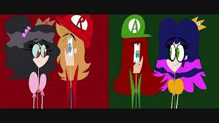 At Roxas And Arika As Mario And Princess Peach & Axellea And Cameron As Luigi And Princess Daisy