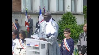 Discours Sur Les Tirailleurs Sénégalais Prononcé Par S. A. Aziz Majalis, Devant La Mairie Du Bourget