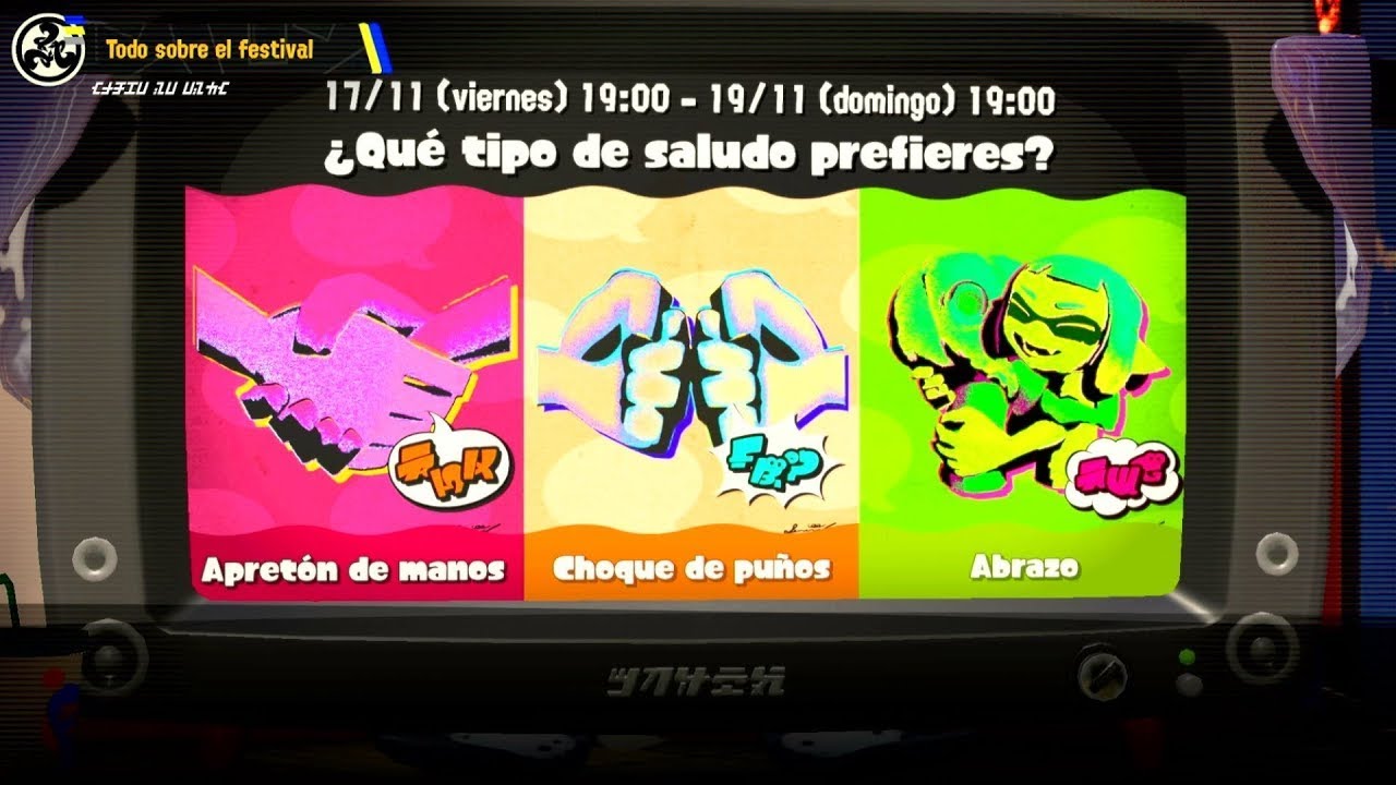 splatoon 3 que tipo de saludo prefieres X100
