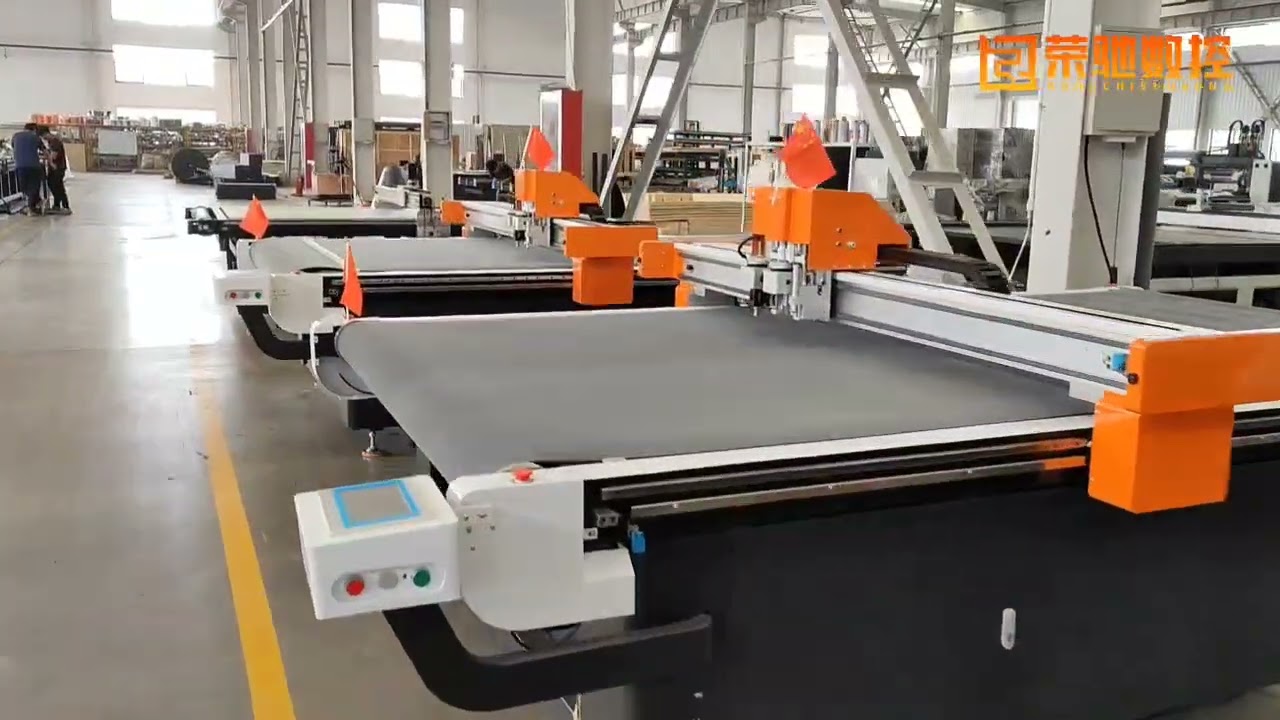 CNC oscillating knife cutter workshop