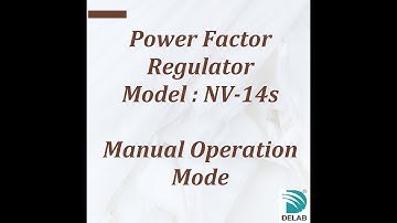 NV-14s Power Factor Regulator (Manual Operation Mode)