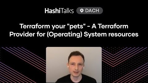 Terraform your "pets" - A Terraform Provider for (Operating) System resources