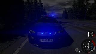 german police light/siren ASMR (beamng drive)