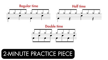 Playing grooves in regular time, half time, & double time 🥁🎵