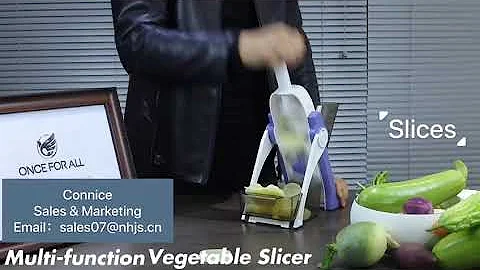 ONCE FOR ALL Safe Vegetable Slicer, Mandonline, Food Cutter, Push Chopper