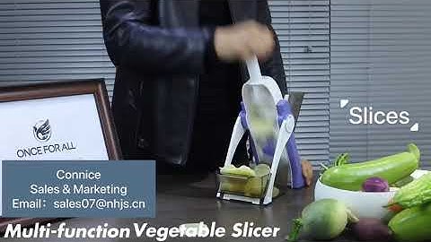 ONCE FOR ALL Safe Vegetable Slicer, Mandonline, Food Cutter, Push Chopper
