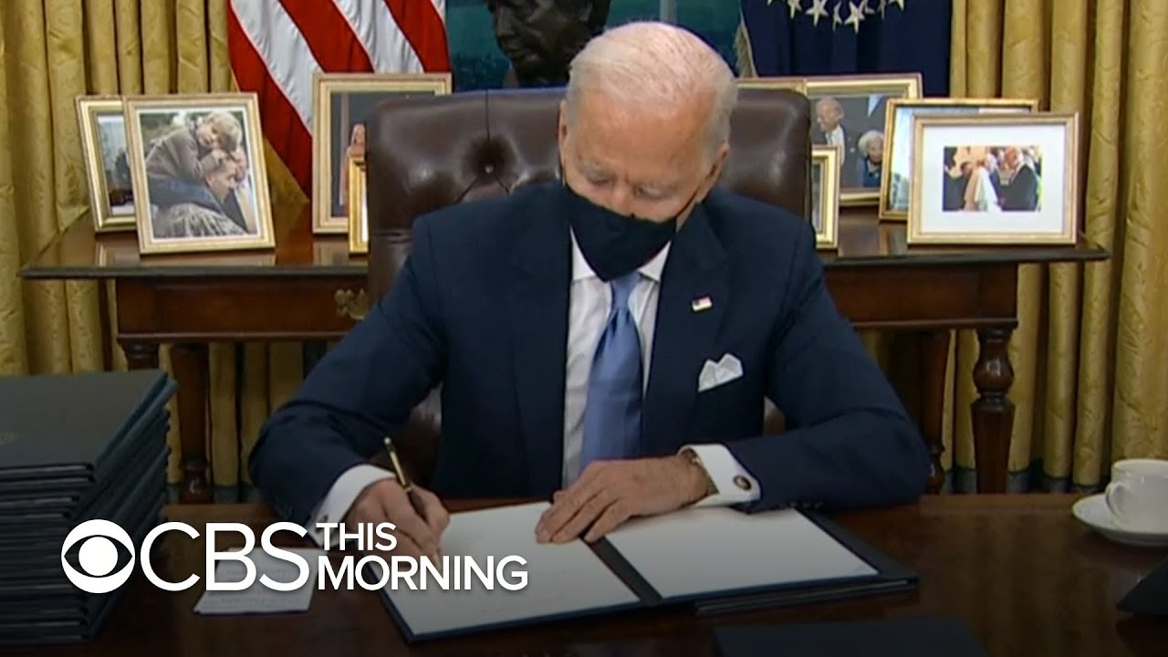 Biden lays out plans for next 100 days during first day in office - YouTube
