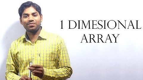 One Dimensional Array in C (HINDI/URDU)