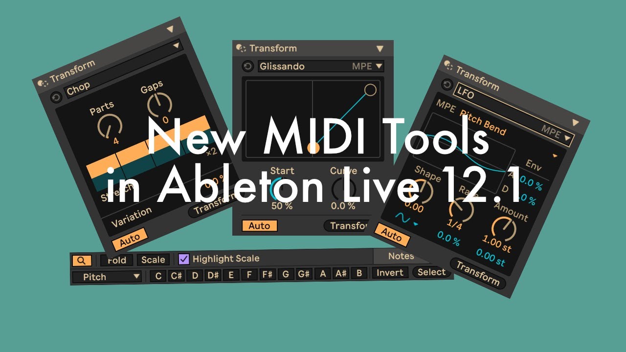 New MIDI Tools in Ableton Live 12.1 - YouTube