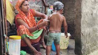 Bathing Village Life Indian Vlog