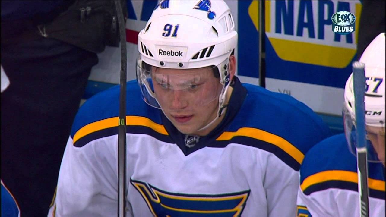 Dmitrij Jaskin hits of game, Vladimir Tarasenko shot. St. Louis Blues