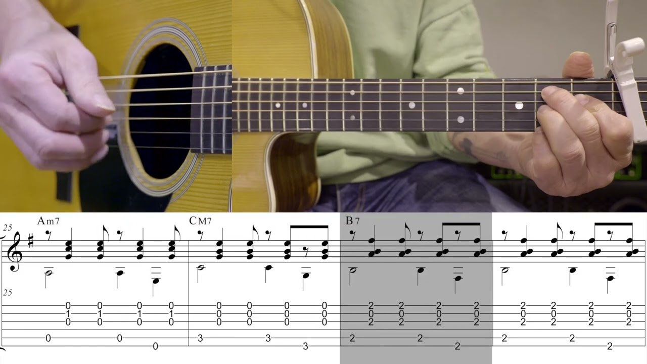 중급용[상팔가족 전용] 안개 기타 TAB - 정훈희,송창식 기타레슨(기타강의,기타강좌,기타강습)