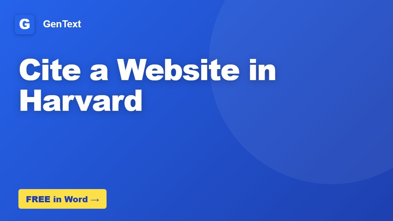 How to Cite a Website in Harvard