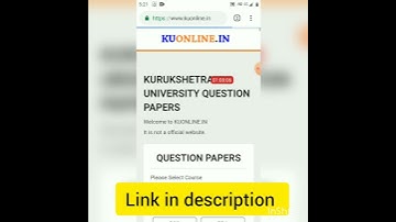 Kuk previous yr question papers online कैसे देखे ?  #shorts