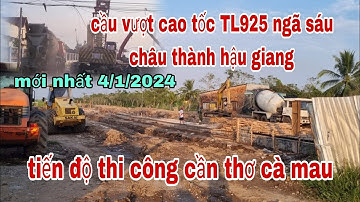 cầu vượt cao tốc Cần Thơ Cà Mau ngang TL925 thị trấn ngã sáu, tiến độ thi công móng trụ
