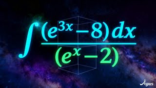 Find the Integral ∫ (e^3x - 8)dx /(e^x - 2), short cut  trick &amp; technique tips 
