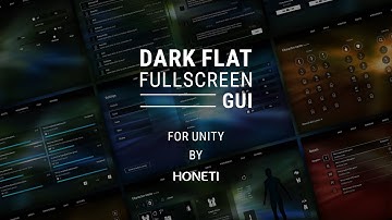 Dark Flat Fullscreen GUI / UI Kit - over 650 PNG!