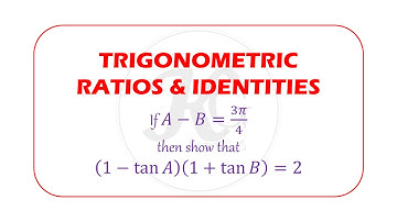 If 𝐴−𝐵=3𝜋/4 then show that (1−tan⁡𝐴 )(1+tan⁡𝐵 )=2