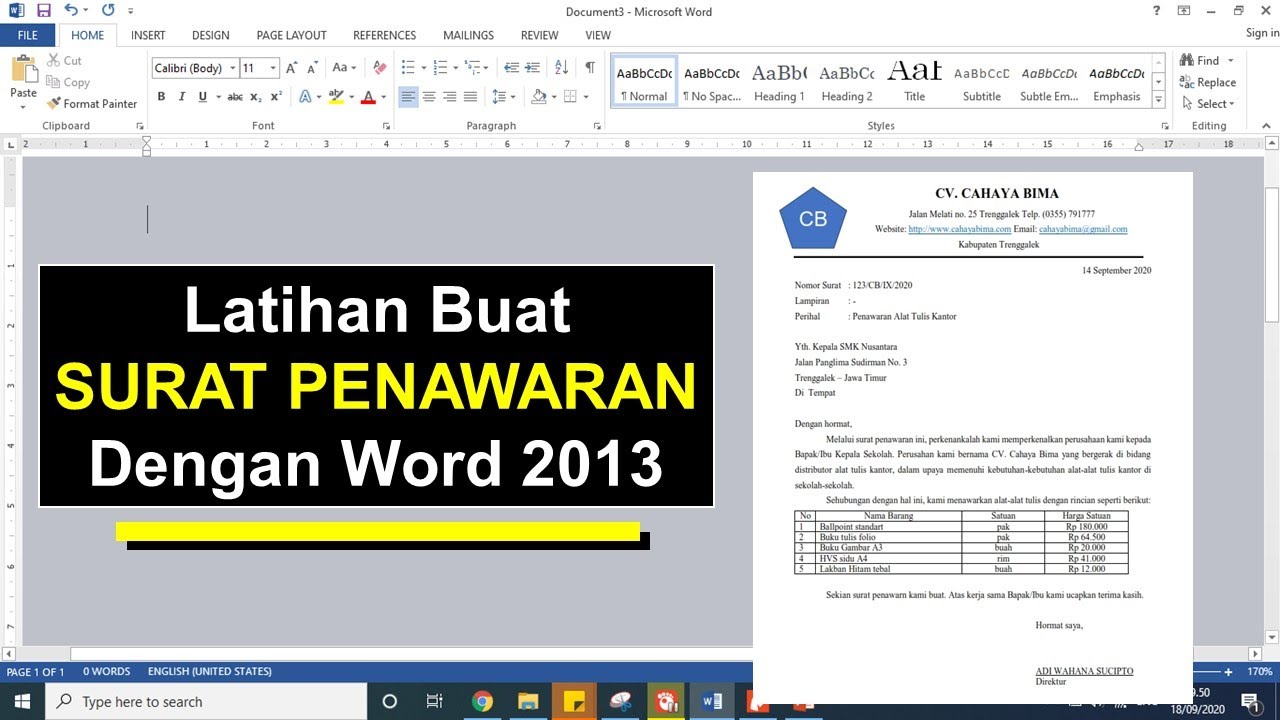 Contoh Surat Penawaran Mesin Kantor Surat 25 Otosection