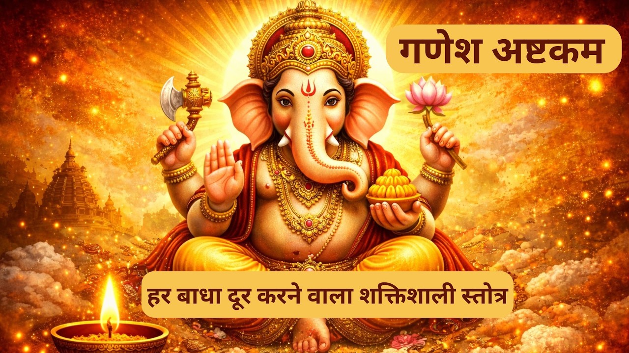 🙏 गणेश अष्टकम | हर बाधा दूर करने वाला शक्तिशाली स्तोत्र | सुबह सुनें और सफल बनें