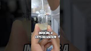 Inducing crystallization #science #organicchemistry #experiment #crystals