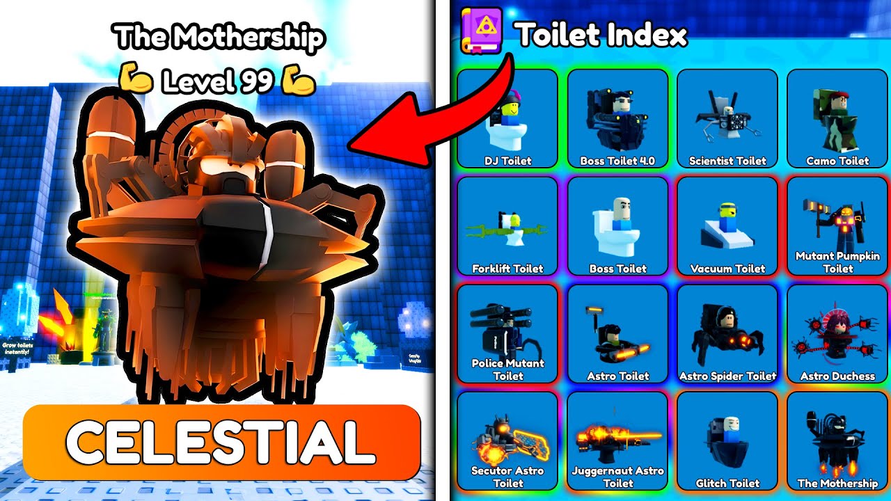 Как пройти ВЕСЬ ИНДЕКС в Grow A Toilet 🔥 Я ПОЛУЧАЮ КОРАБЛЬ-МАТЕРИНКУ - Toilet Tower Defense