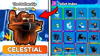 How To Complete ALL INDEX in Grow A Toilet 🔥 I GET THE MOTHERSHIP - Toilet Tower Defense screenshot 2