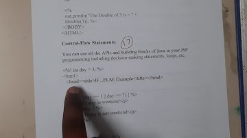 4.17 JSP Control Flow Statements