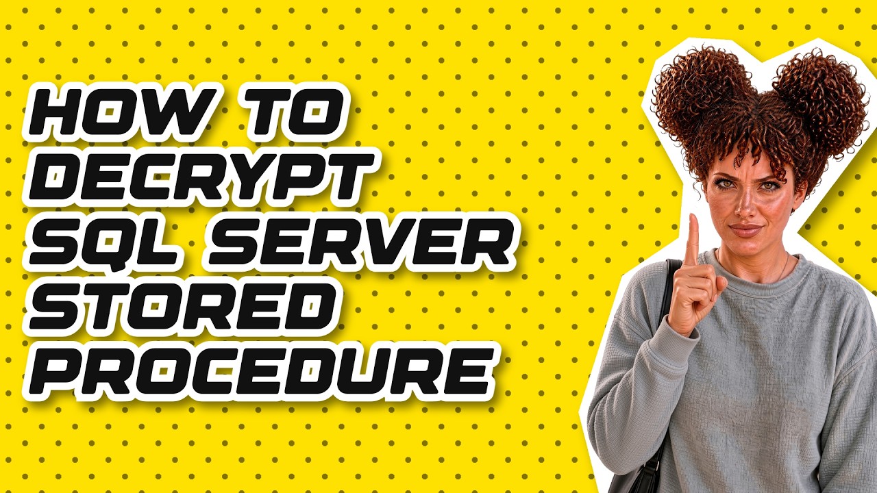How to decrypt sql server stored procedure (Step by Step) - YouTube
