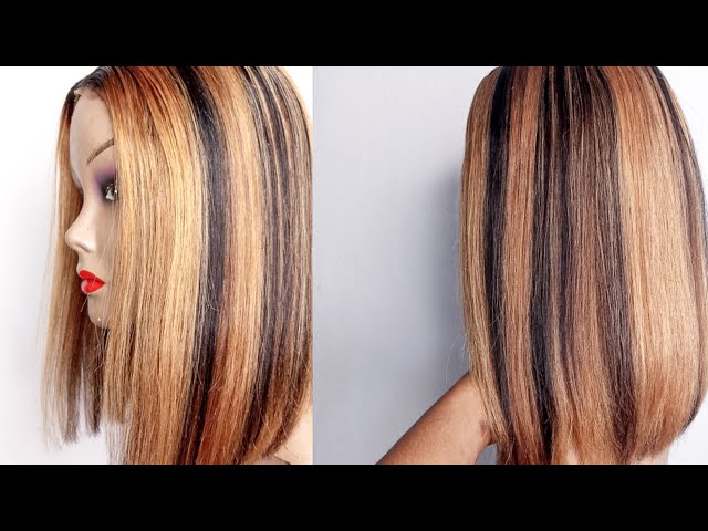 HOW TO MAKE BLONDE HIGHLIGHTS ON BLACK HAIR - YouTube
