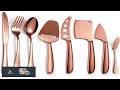 Rose Gold Cheese Knives Silverware 8 Pieces inlude dinning Knife Fork Spoon