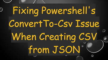 Fixing Powershell