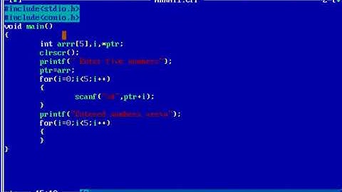 Accessing integer Array Using Pointer